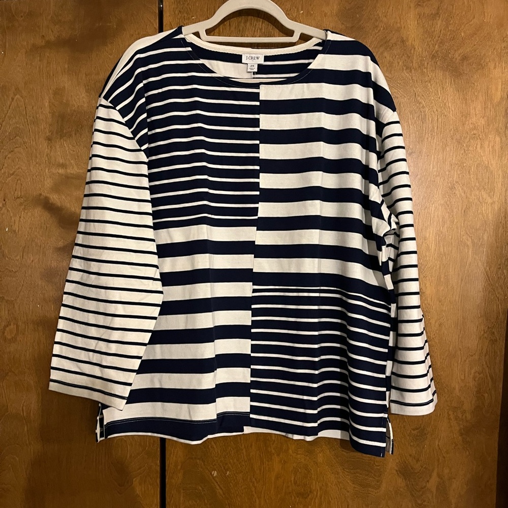 J Crew cotton tee, heavy cotton, 2X. NWT